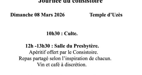 Journée Consistoire avec sainte Cène